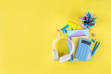 Back to school colorful background