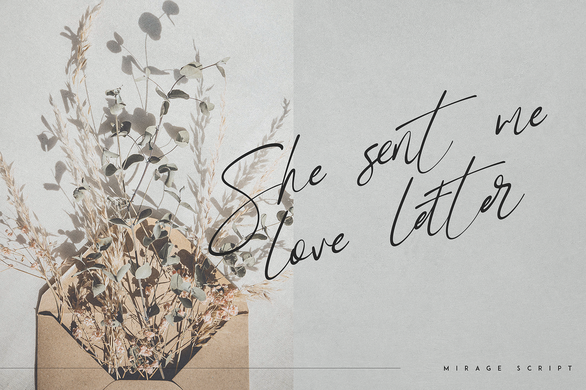 Mirage - creative script font, a Script Font by Only Fonts (Photo 7 of 10)