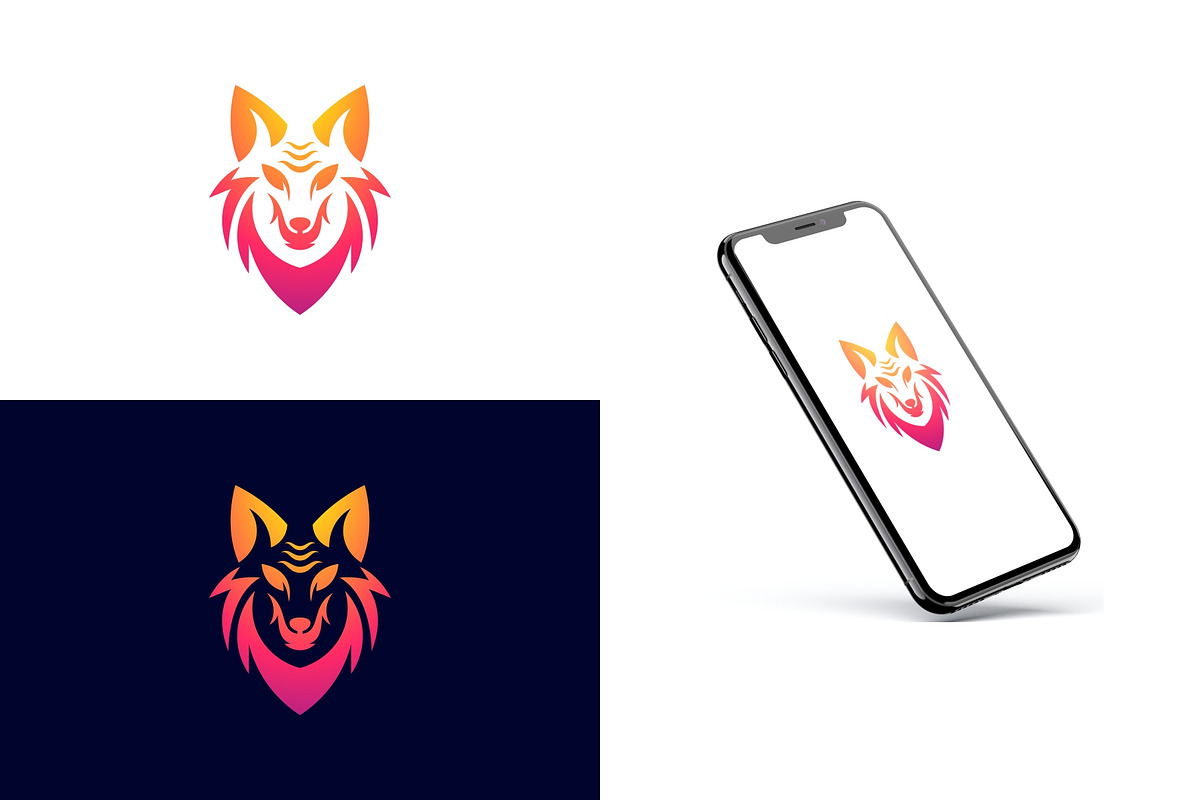 Modern Gradient Wolves Logo Design, a Branding & Logo Template by Artnivora.Std (Photo 3 of 4)