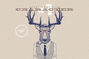 Hipster Deer Characters