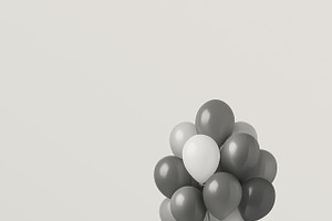 Minimalist illustration of a balloon