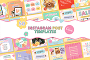 Colorful Instagram Post Template, a Social Media Template by Kurly Creative (Thumbnail 1 of 11)