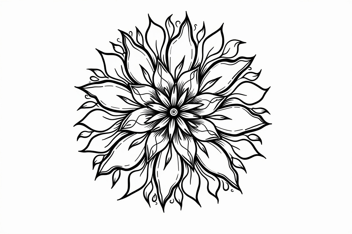 Relaxing Mandala Coloring Pages, an Illustration by jahid234 (Photo 10 of 11)