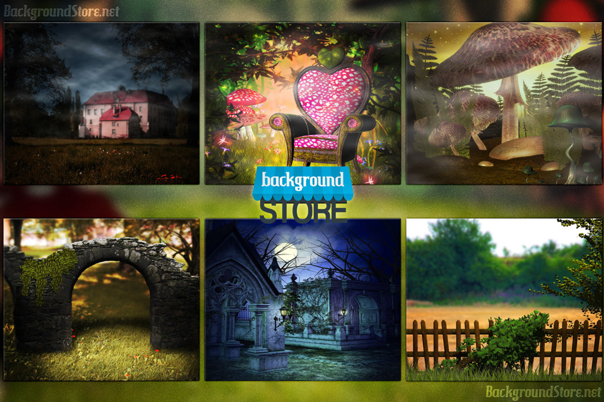 Fantasy Backgrounds Bundle preview 4