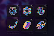 Iridescent Geometric 3D Shapes vol.2, an Object Graphic by Samolevsky (Thumbnail 15 of 23)