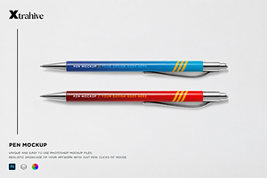 Pen Mockup, a Pens & Pencil Mockup by Xtrahive