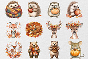 Autumn Animals Clipart, an Illustration by DreamCafeArt (Thumbnail 4 of 4)