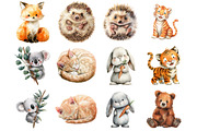 Cute Animals Clipart, a Graphic by CitraGraphics (Thumbnail 3 of 4)