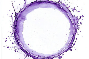Purple watercolor ring abstract art, an Abstract Photo by Pixeness Studio