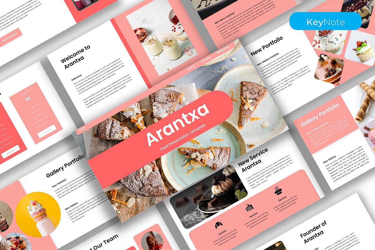 Arantxa – Food Keynote Template, a Presentation Template by kreatifreya (Photo 1 of 5)