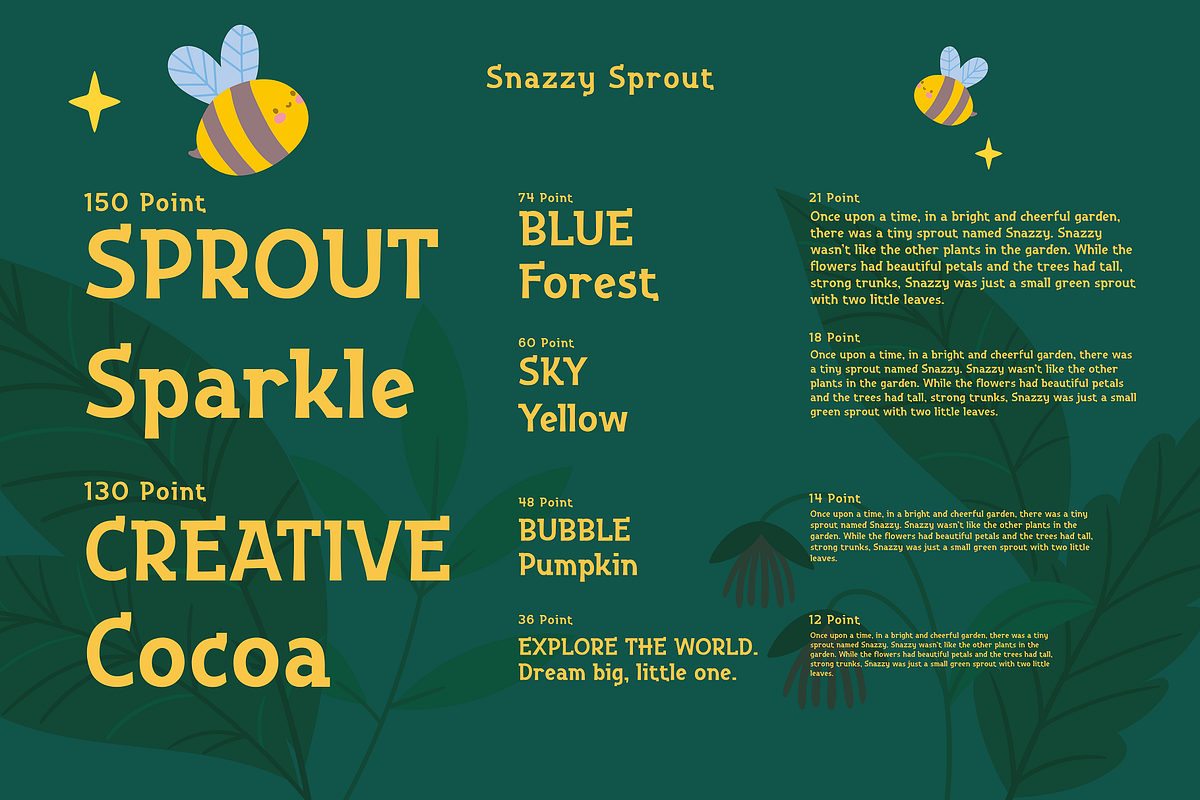 Snazzy Sprout - Adorable Typeface, a Serif Font by HipFonts (Photo 4 of 10)