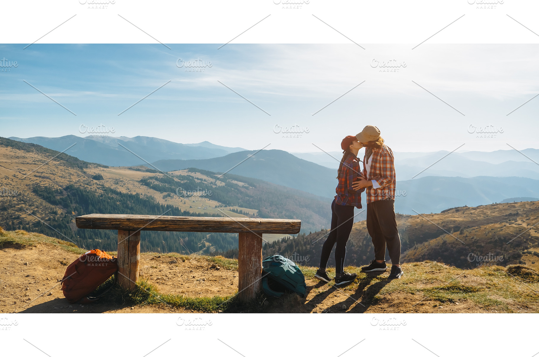 Couple of Hikers With Backpacks in, a Sports & Recreation Photo by Emotion photo