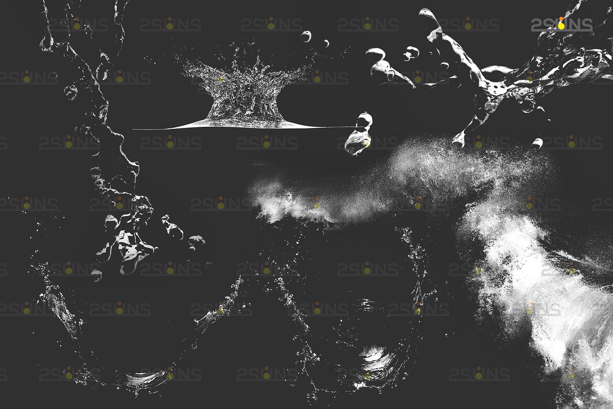 Water splash photo overlay