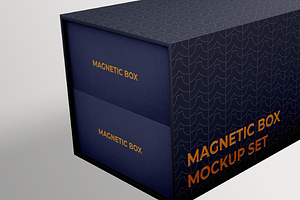 Foldable Magnetic Box Mockup Set