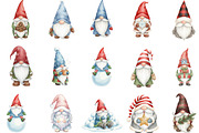Winter Gnome Sublimation Clipart, an Illustration by Designking (Thumbnail 2 of 5)