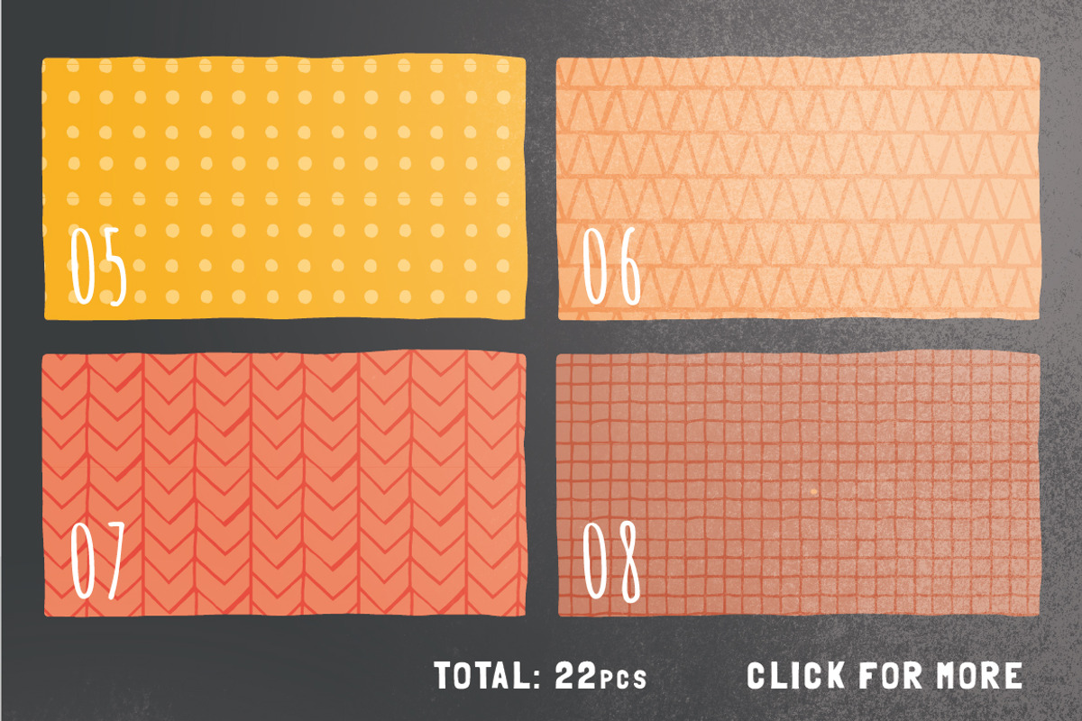 Retro hand-draw patterns (ai + ps) preview 5