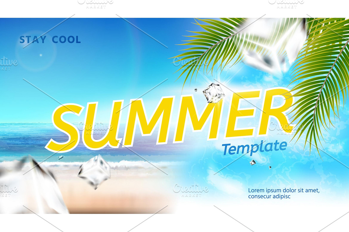 Stay Cool Summer Template, a Social Media Template by TotallypicRF