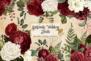 Burgundy Wedding Florals