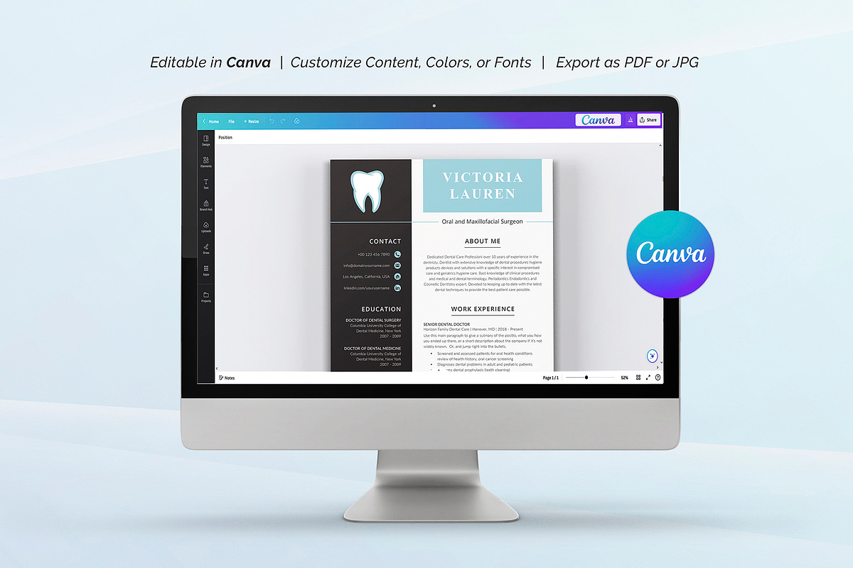 Dental Resume, a Resume Template by DesignDevisers (Photo 7 of 10)