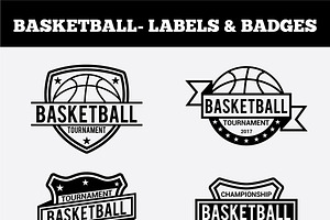 Basketball Badges & Stickers Vol2