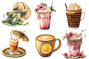 Boho Summer Coffee Time Clipart, an Illustration by Designworld (Thumbnail 3 of 5)