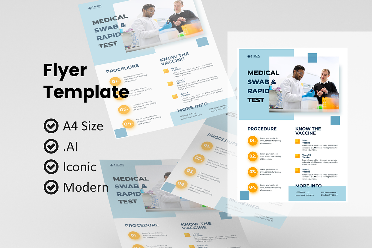 Medical test flyer template, a Flyer Template by rivatxfz
