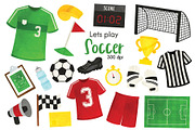 Soccer Clipart, an Illustration by SugarPickle Clip Art (Thumbnail 1 of 2)