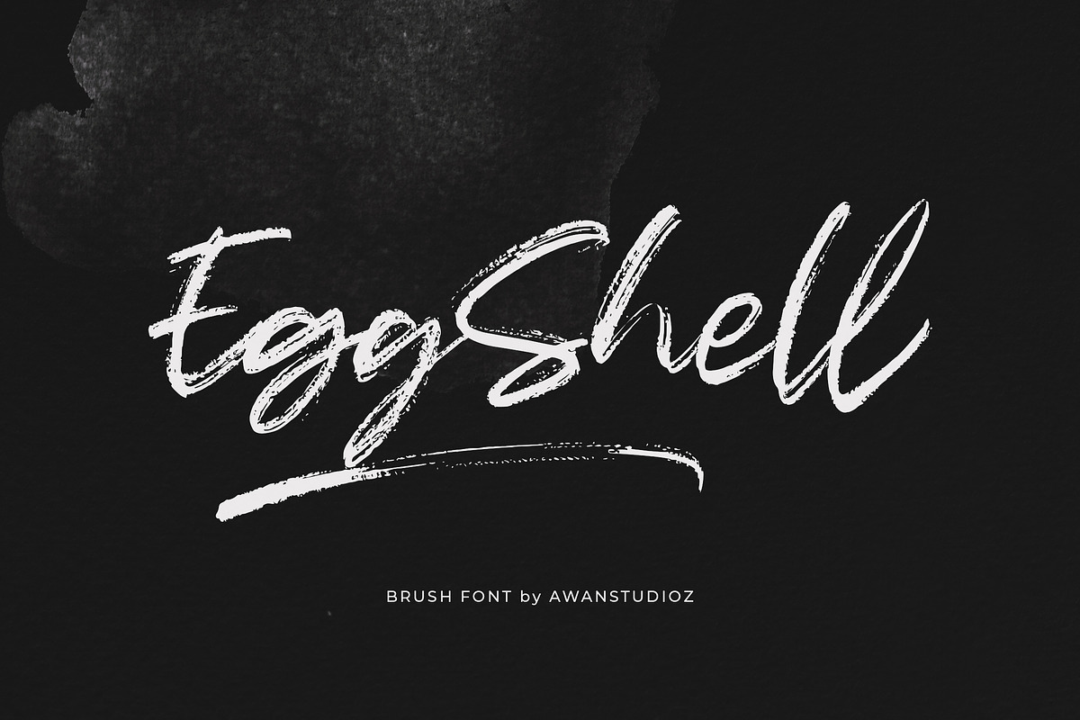 EggShell - Brush Font, a Script Font by Awanstudio (Photo 1 of 10)