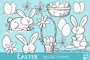 EASTER - Digital Stamps / Brushes, an Outline Icon by Purple Frog (Thumbnail 1 of 2)