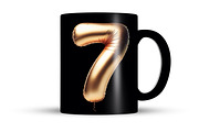 Golden Balloons Numbers Clipart, a Decorative Illustration by LekoArt (Thumbnail 9 of 10)