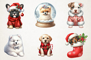 Christmas Cute Dog Sublimation Clipa, an Illustration by RobertsArt (Thumbnail 4 of 7)