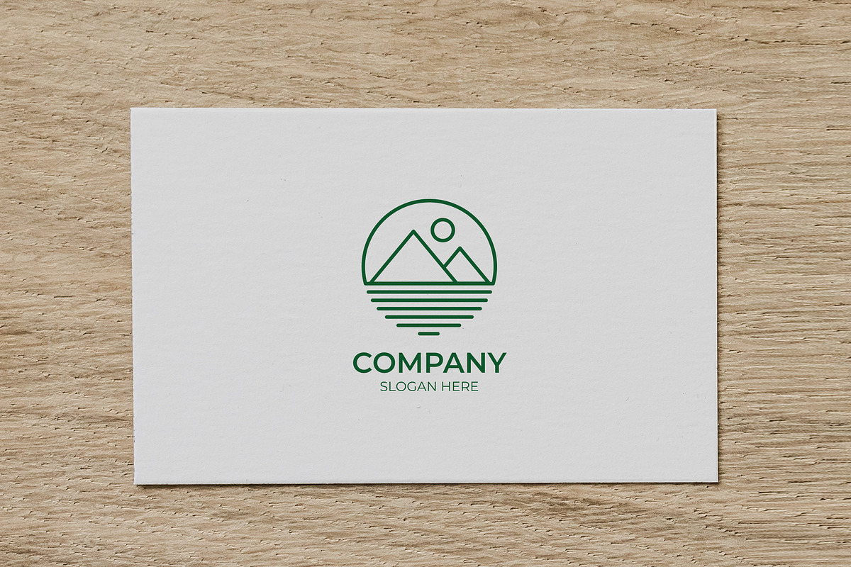 Minimalist mountain landscape logo, a Branding & Logo Template by Medianeka (Photo 3 of 3)