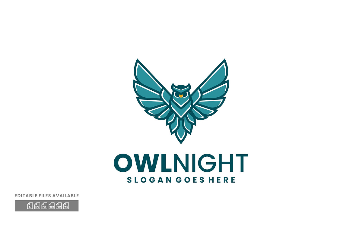 Owl Night Simple Mascot Logo, a Branding & Logo Template by ivan_artnivora