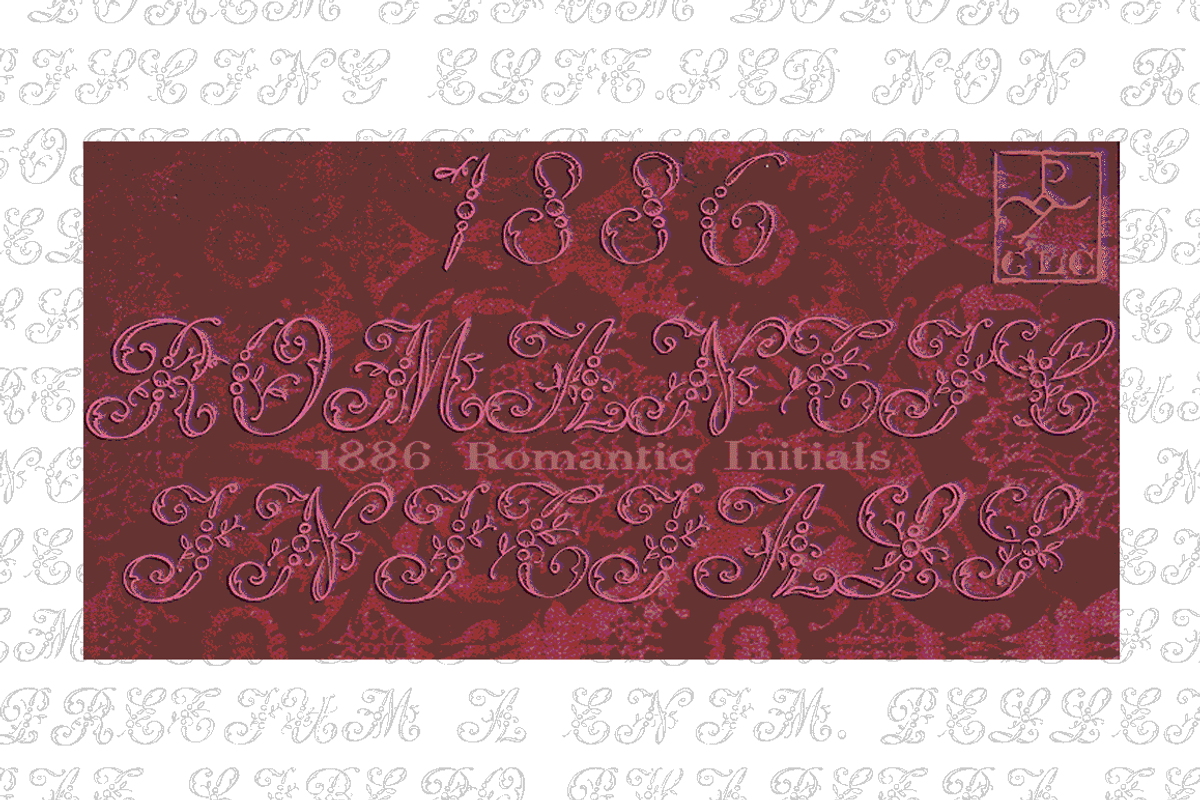 1886 Romantic Initials