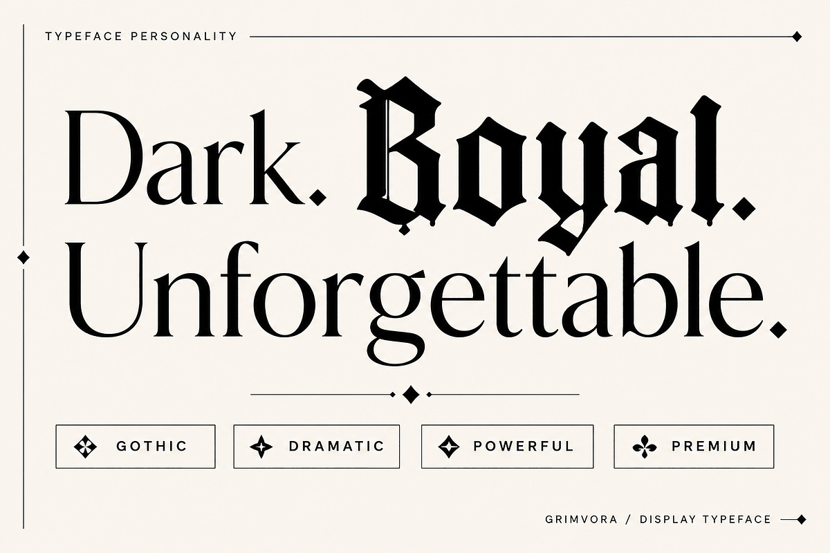 Grimvora, a Blackletter Font by Wow Magic (Photo 3 of 4)