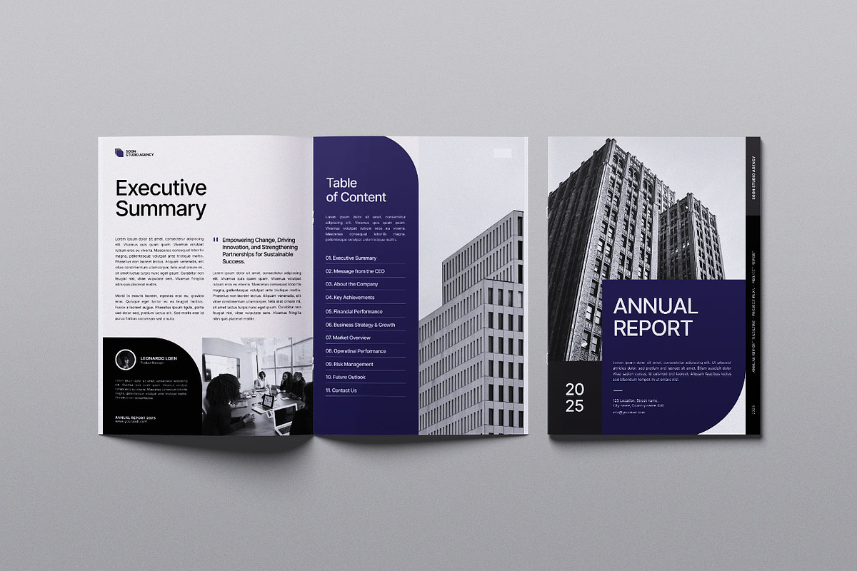 Annual Report Template, a Magazine Template by Portocraft (Photo 2 of 6)