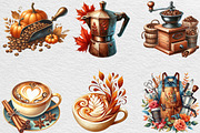 Vintage Autumn Coffee Clipart, an Illustration by Black Bird Studio (Thumbnail 6 of 6)