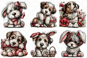 Whimsical Easter Dog Clipart, an Illustration by Black Bird Studio (Thumbnail 3 of 5)