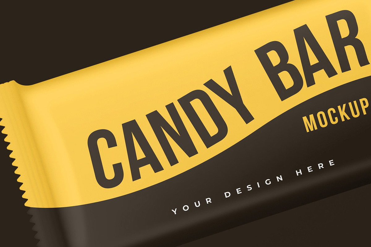 Candy Bar Wrapper Mockup, a Packaging Mockup by Medialoot (Photo 2 of 4)