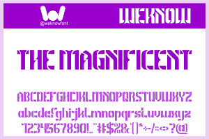 The Magnificent font