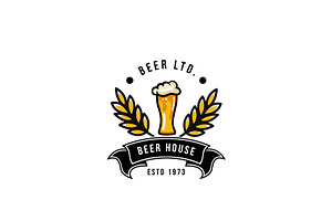 Craft Beer Glass Malt Brewery Logo, a Branding & Logo Template by AlvinStd