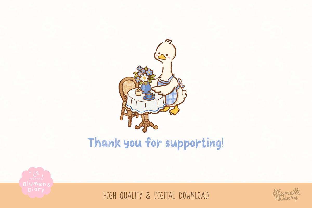 Parisian Cafe Goose Clipart, an Animal Illustration by Blumensdiary (Photo 6 of 6)