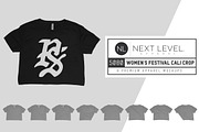 Next Level 5080 Festival Cali Crop, a Shirt Mockup by Pixel Sauce™ (Thumbnail 1 of 7)