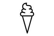 Ice Cream icon, an Outline Icon by Sumberpangan (Thumbnail 2 of 7)
