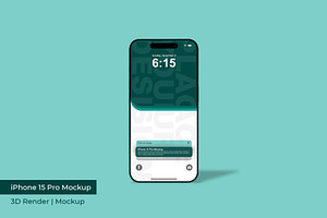 iPhone 15 Pro Mockup | 3D Rendering, an iPhone Mockup by mrfauzi
