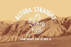 Altuda Straight Hand Drawn Font