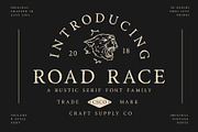 Road Race Font Family + Extras, a Serif Font by Craft Supply Co. (Thumbnail 1 of 10)