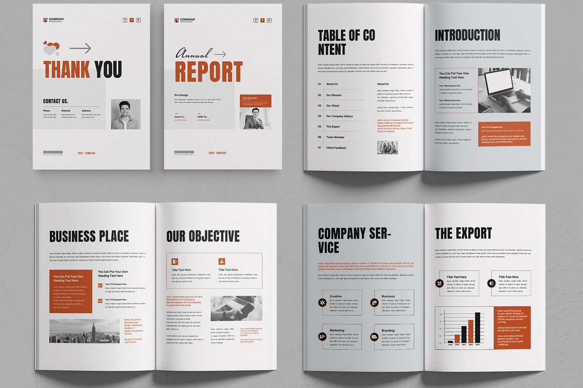 Annual Raport Layout Design Template preview 2