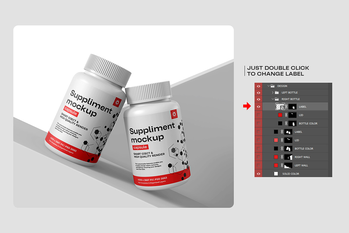 Medical Supplement Bottle Mockup, a Packaging Mockup by Ram Studio LLC (Photo 11 of 15)