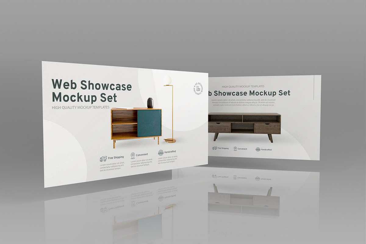 Web Showcase Mockup Set, an Advertising Mockup by MassDream (Photo 6 of 18)